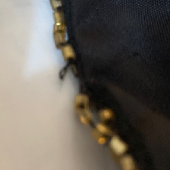 Vintage Mark & John by Gopal Black and Gold Sequin/Beaded Halter Top Size L - Picture 14 of 15